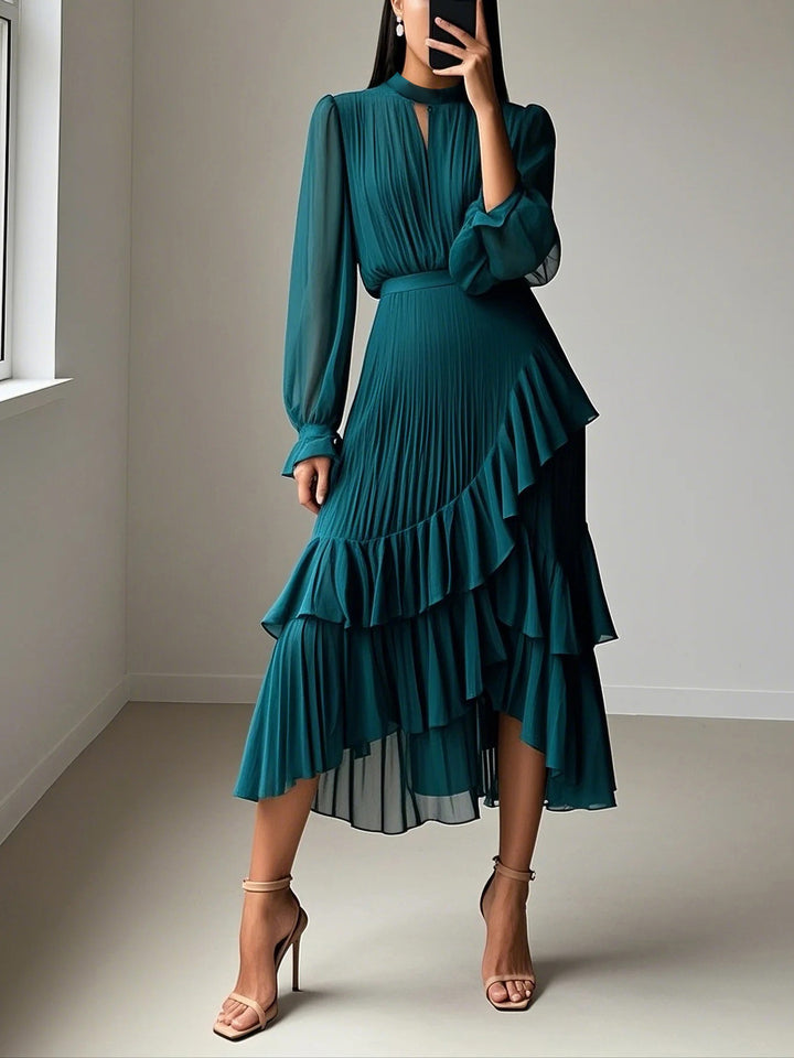 Audrey Sinclair™ | Feminine Layered Chiffon Dress