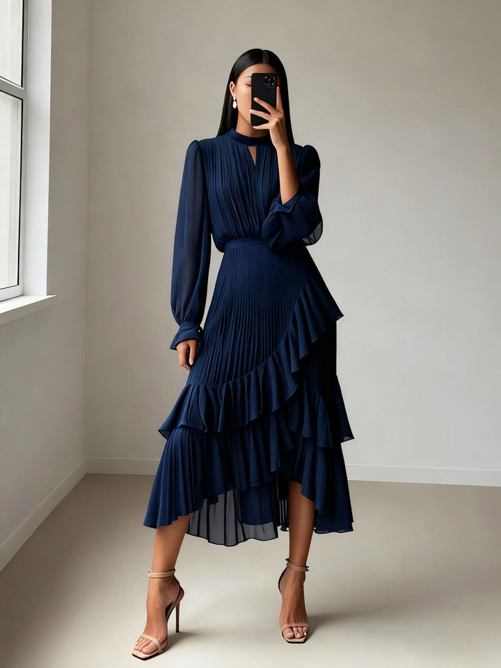Audrey Sinclair™ | Feminine Layered Chiffon Dress