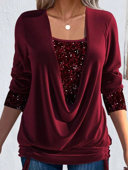 Margaret Ashcroft™ | Graceful Draped Elegance Blouse