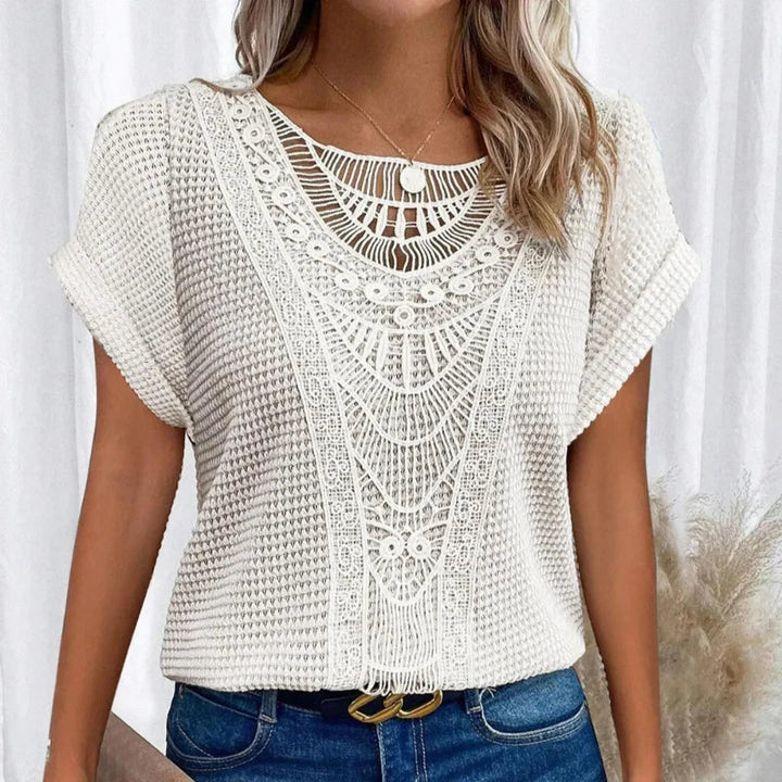 Sienna Bellamy™ | Relaxed Crochet Lace Blouse