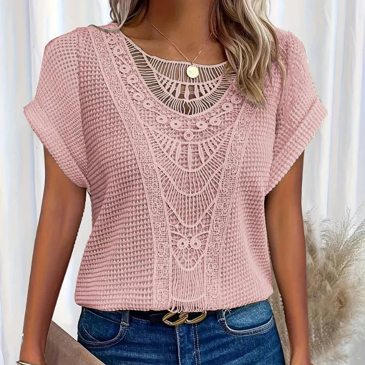 Sienna Bellamy™ | Relaxed Crochet Lace Blouse