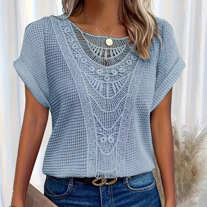 Sienna Bellamy™ | Relaxed Crochet Lace Blouse