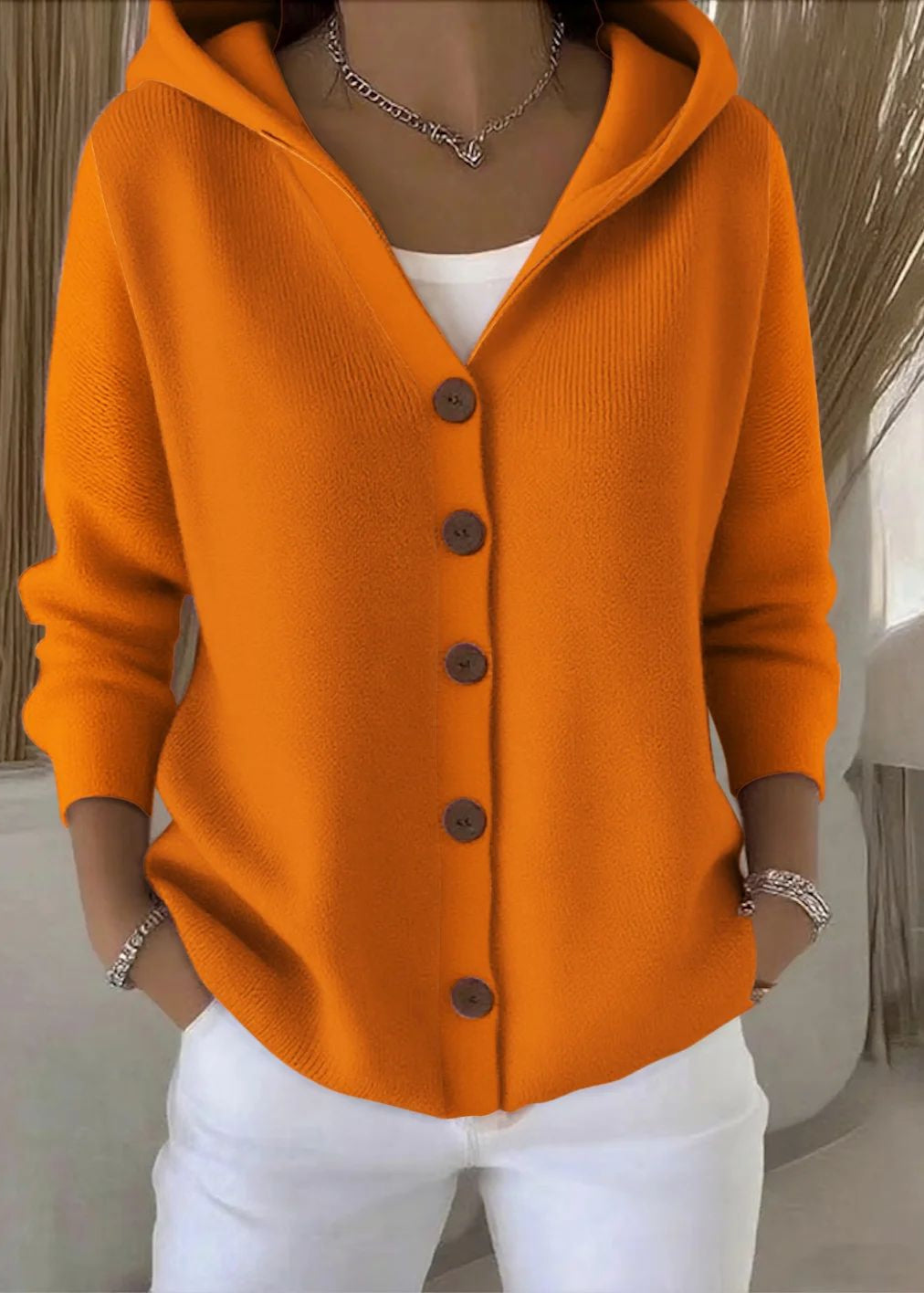 Zoey™ | Elegant Knit Hooded Cardigan