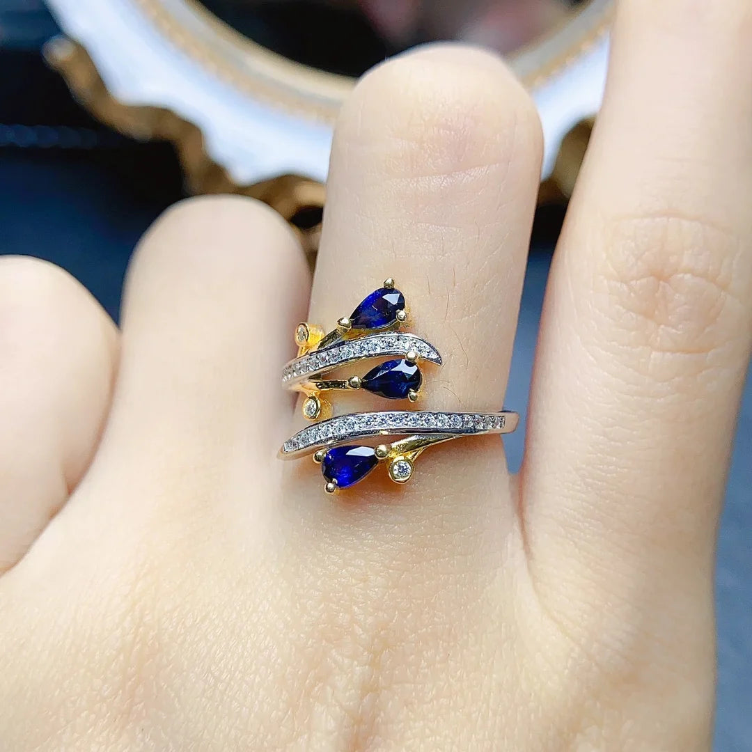 Avelyn Cascade Sapphire Ring