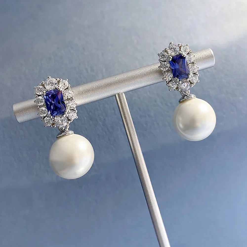 Elowyn Marquart Pearl & Sapphire Earrings