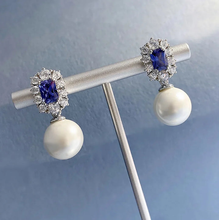 Elowyn Marquart Pearl & Sapphire Earrings