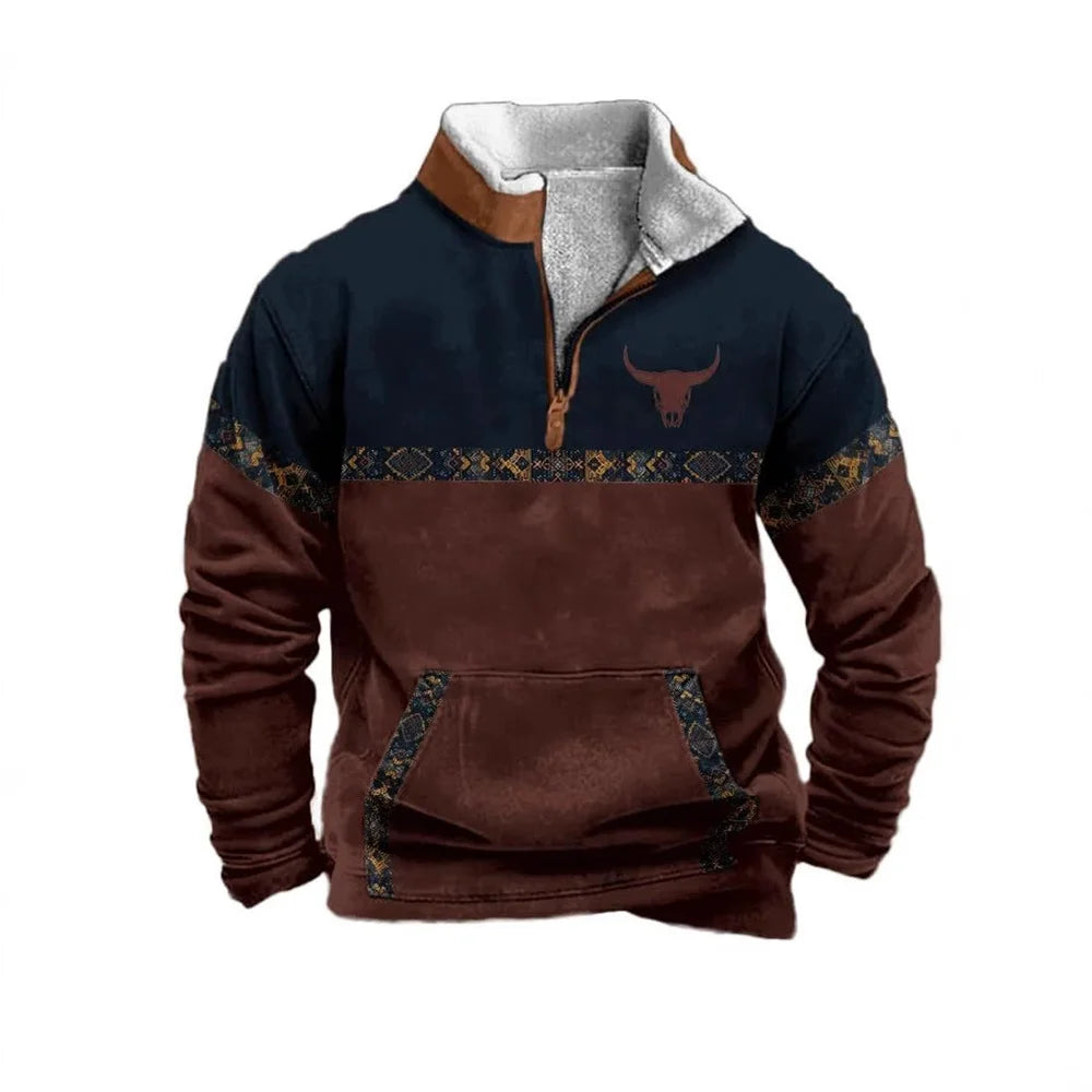 Nordic Forge™ | Half-Zip Fleece Hoodie