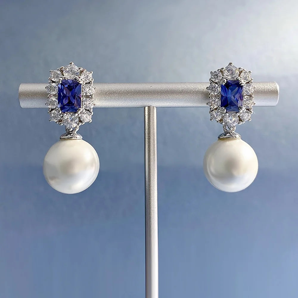 Elowyn Marquart Pearl & Sapphire Earrings