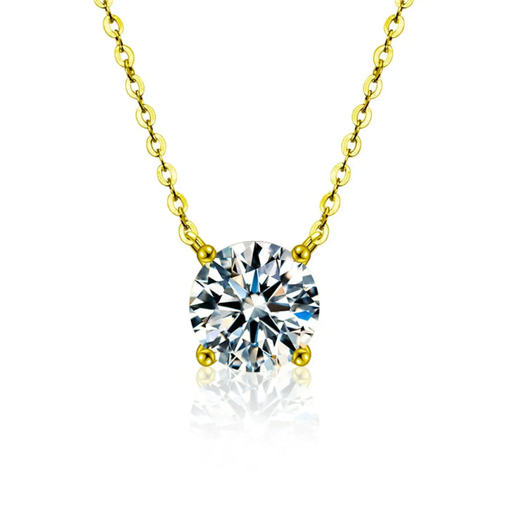 18K Gold-Plated Zircon Necklace in Sterling Silver