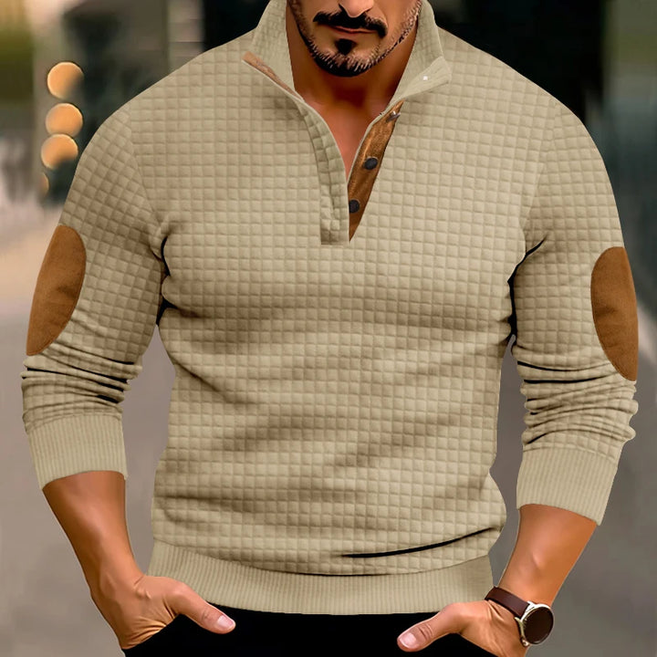 Devonshire™ | Quilted Quarter-Button Jumper