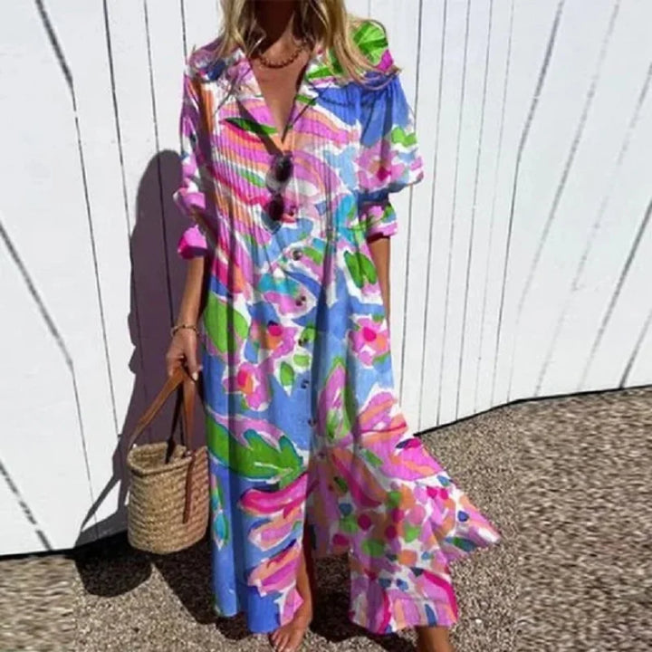 The Evie Bloom™ | Flowing Floral Maxi