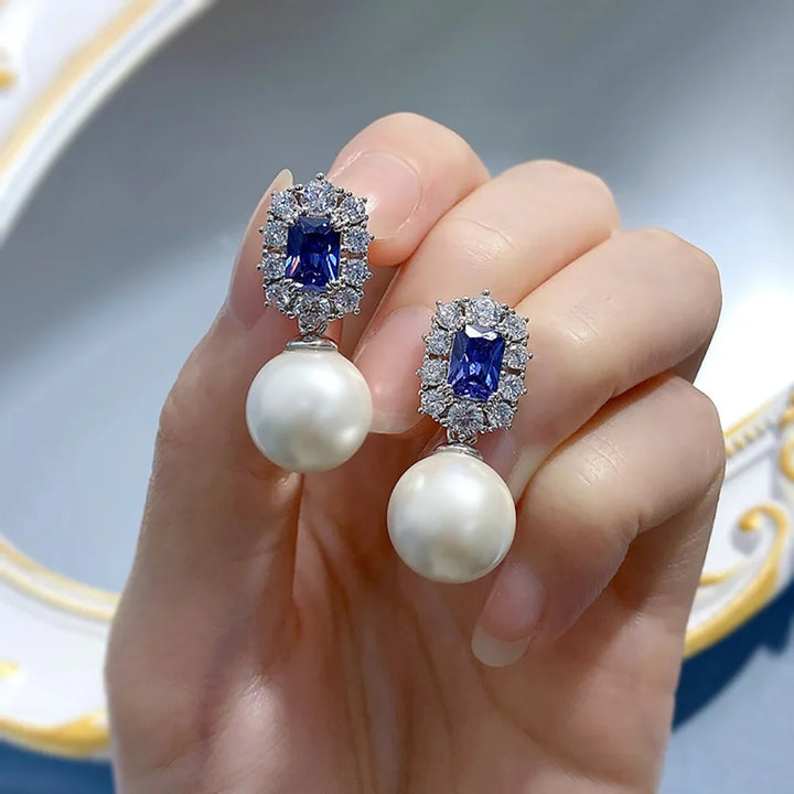Elowyn Marquart Pearl & Sapphire Earrings