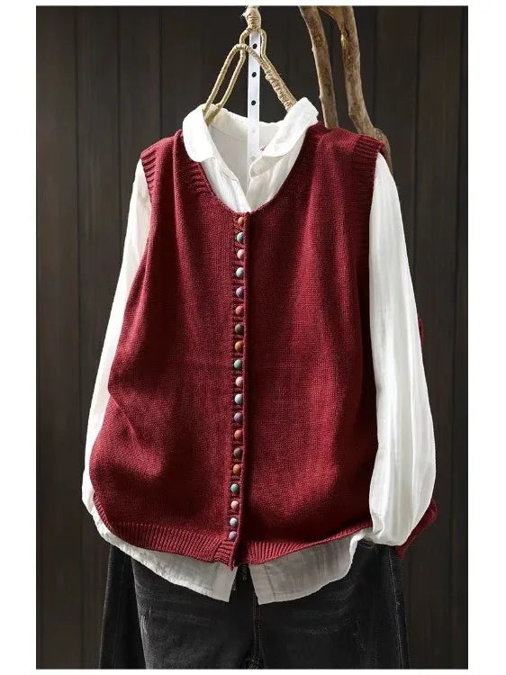 Rowen™ | Heritage Button Knit Vest