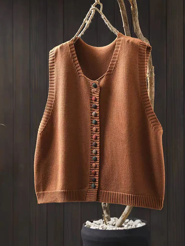 Rowen™ | Heritage Button Knit Vest