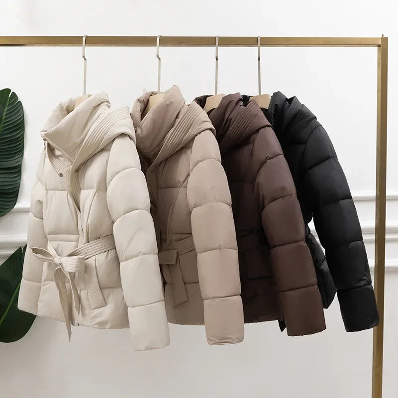Clara Luxe™ | Belted Puffer Coat