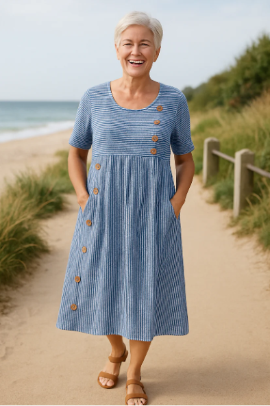 The Camille Breeze™ | Summer Stripe Midi