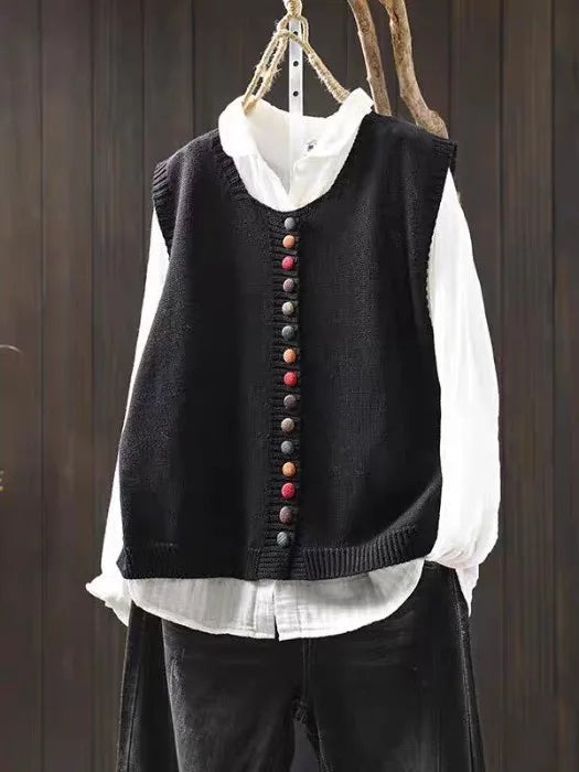 Rowen™ | Heritage Button Knit Vest