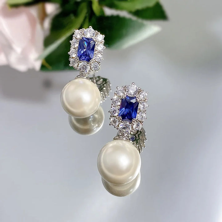 Elowyn Marquart Pearl & Sapphire Earrings