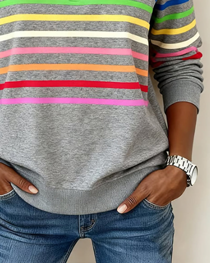 Vienna Luxe™ | Striped Half-Zip Jumper