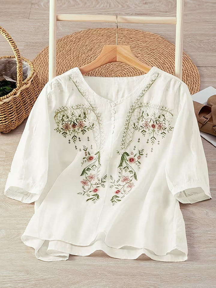 Dorothy Cotton™ | Soft Embroidered Top