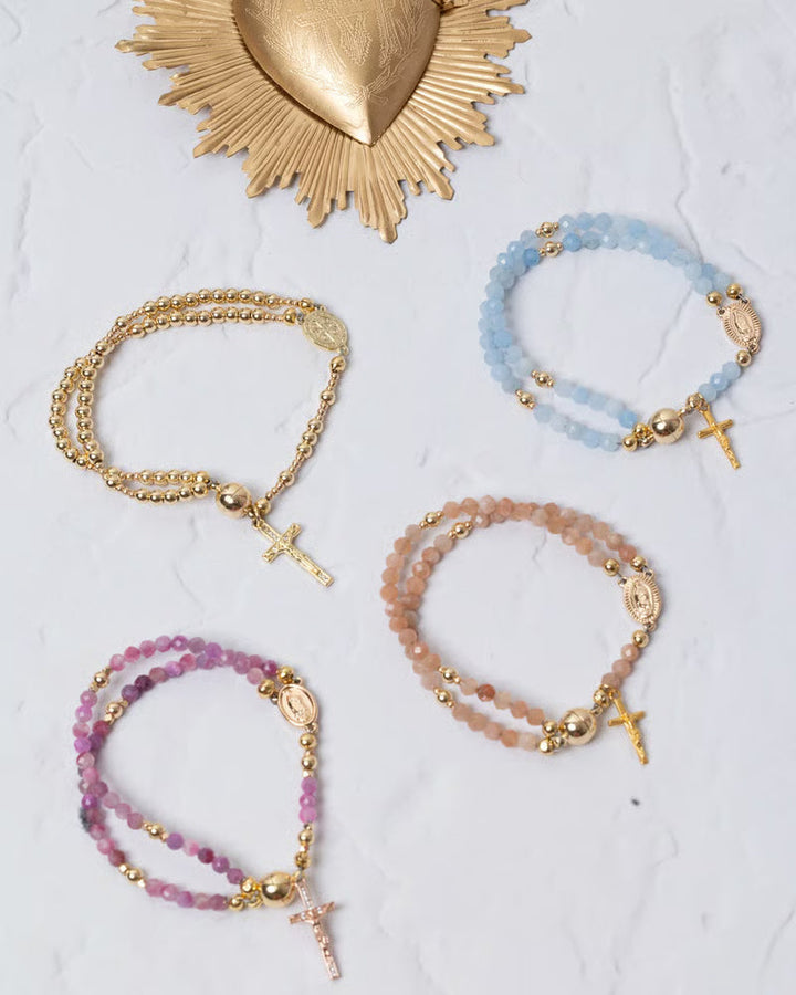 Lucia Virelli™ | Grace Beaded Cross Bracelet