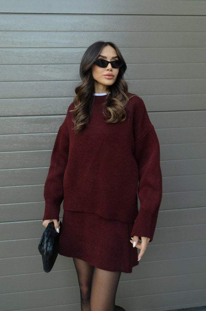 Mariela Luxe™ | Knitted Jumper & Skirt Set