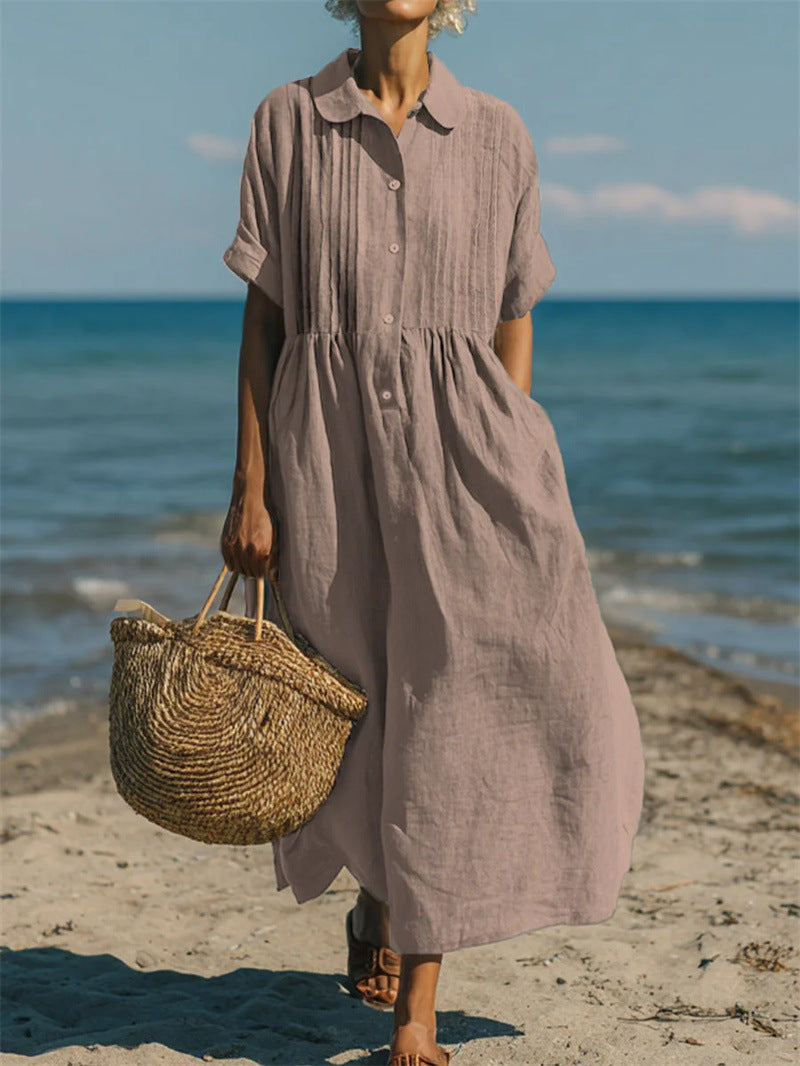 Clara Whitmore™ | Relaxed Cotton Maxi