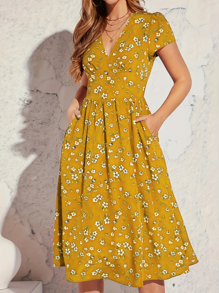 Amelia Hart™ | Soft Floral Summer Dress