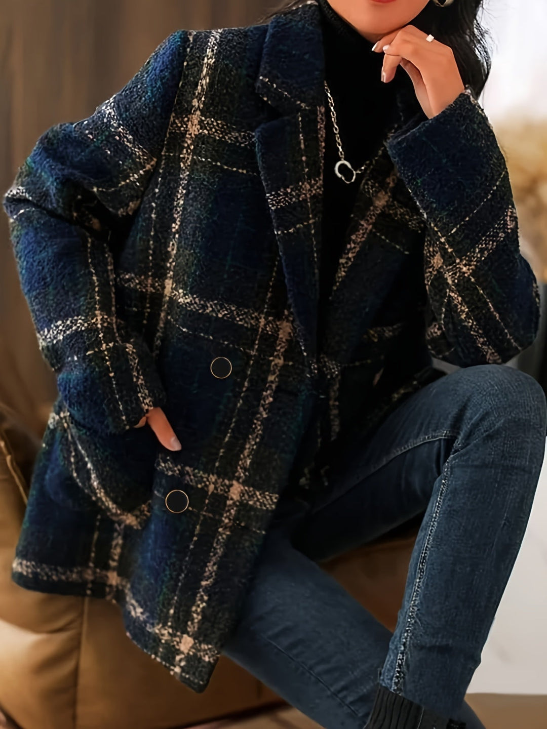 Charlotte Luxe™ | Classic Checked Coat