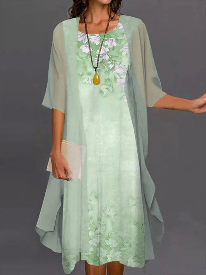 Marielle Vaughn™ | Elegant Layered Floral Dress