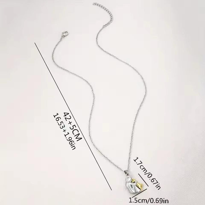 Aria – Gentle Cat Embrace Necklace (Gold & Rose Gold)