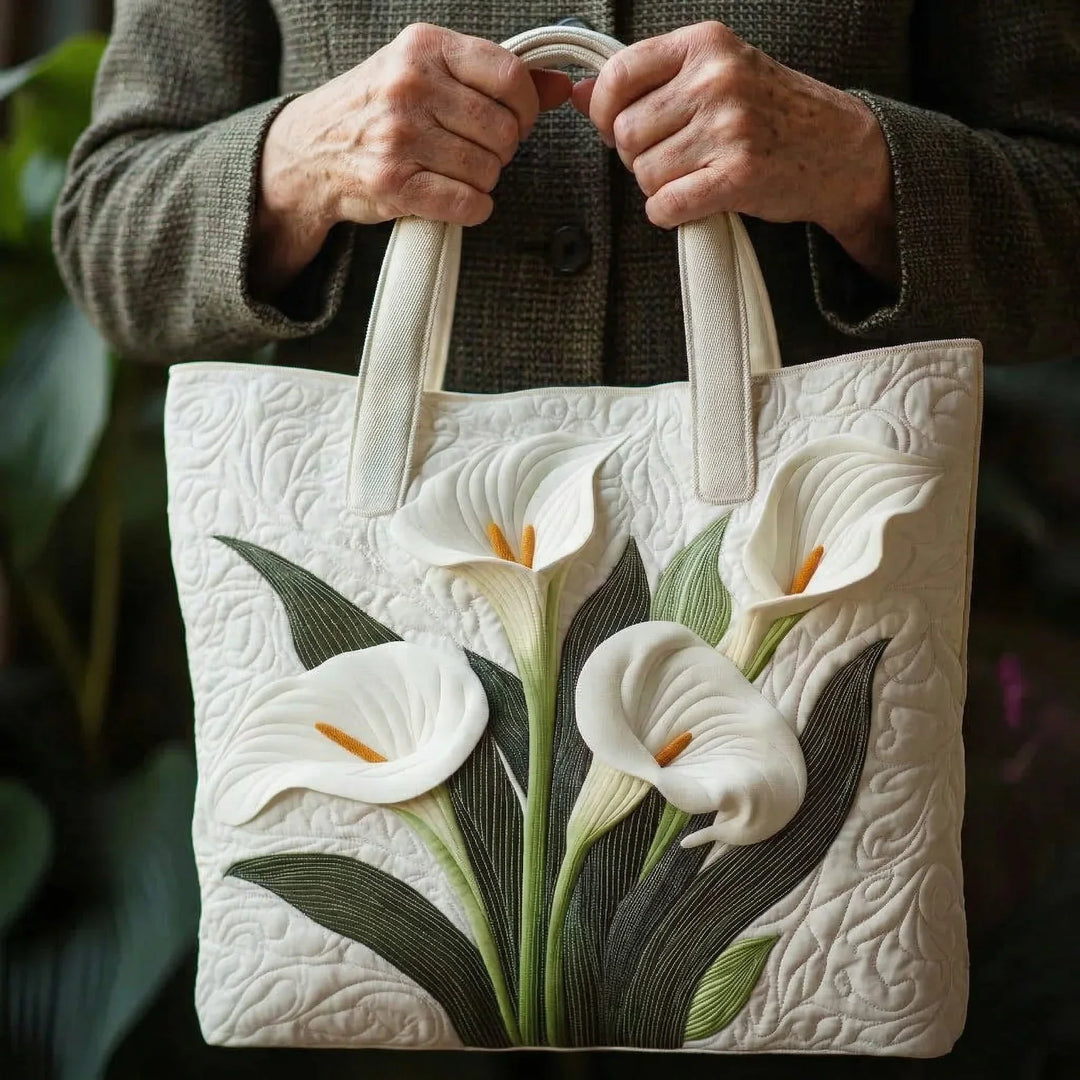 Artisan Tote - White Lilies