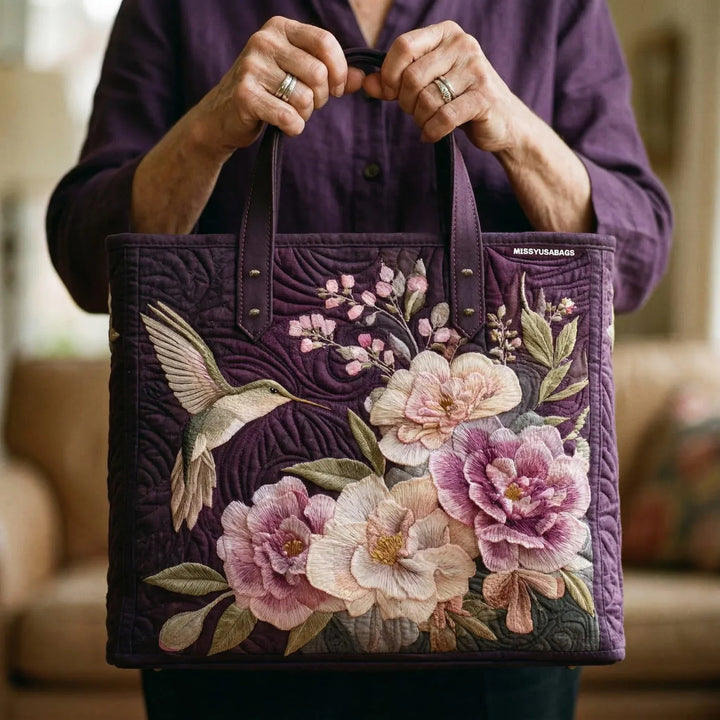 Artisan Tote - Hummingbirds and Orchids