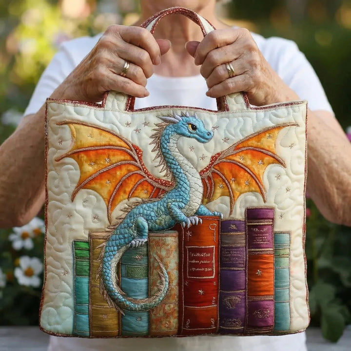 Artisan Tote - Emerald Dragon Keeper of Books
