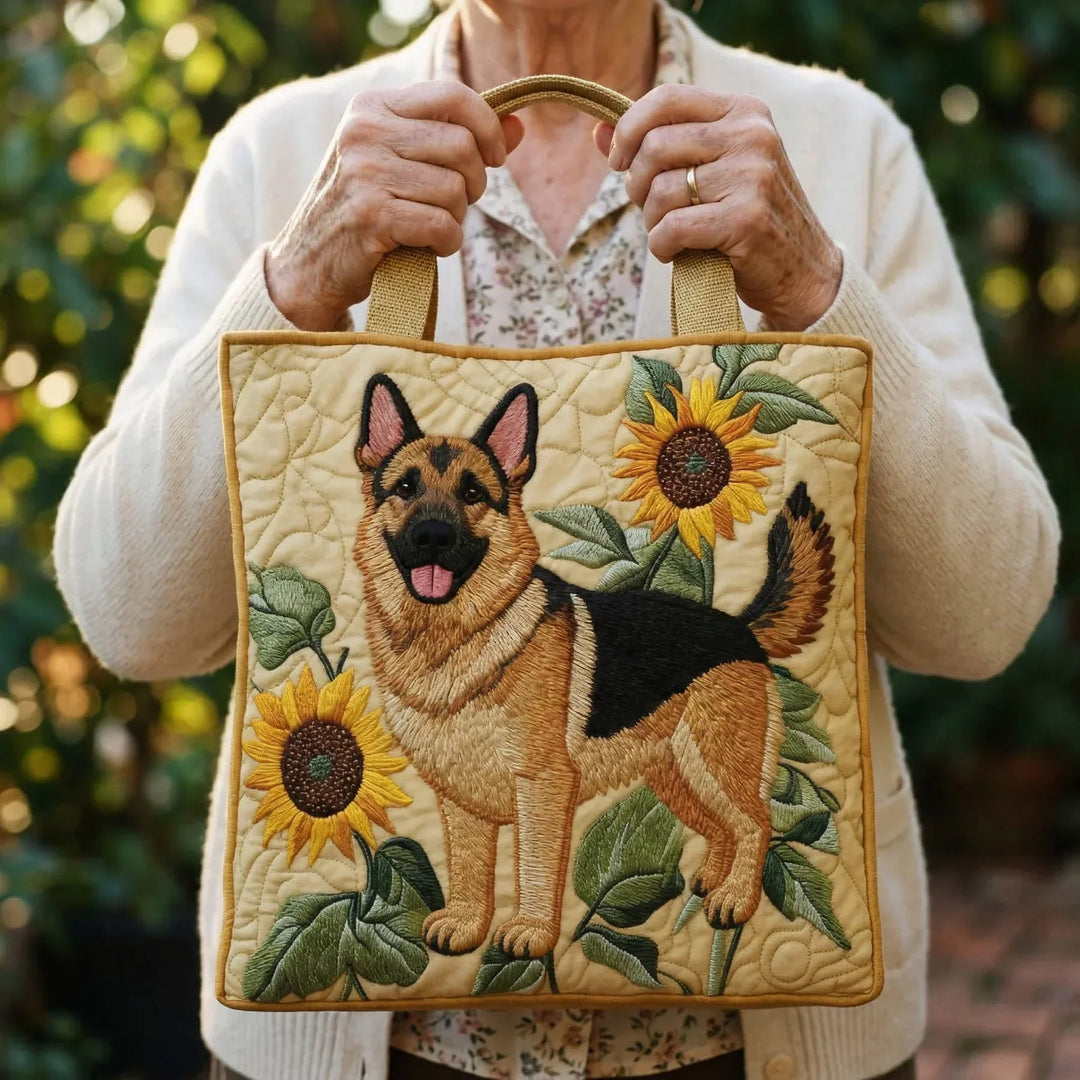 Artisan Tote - Floral German Shepherd