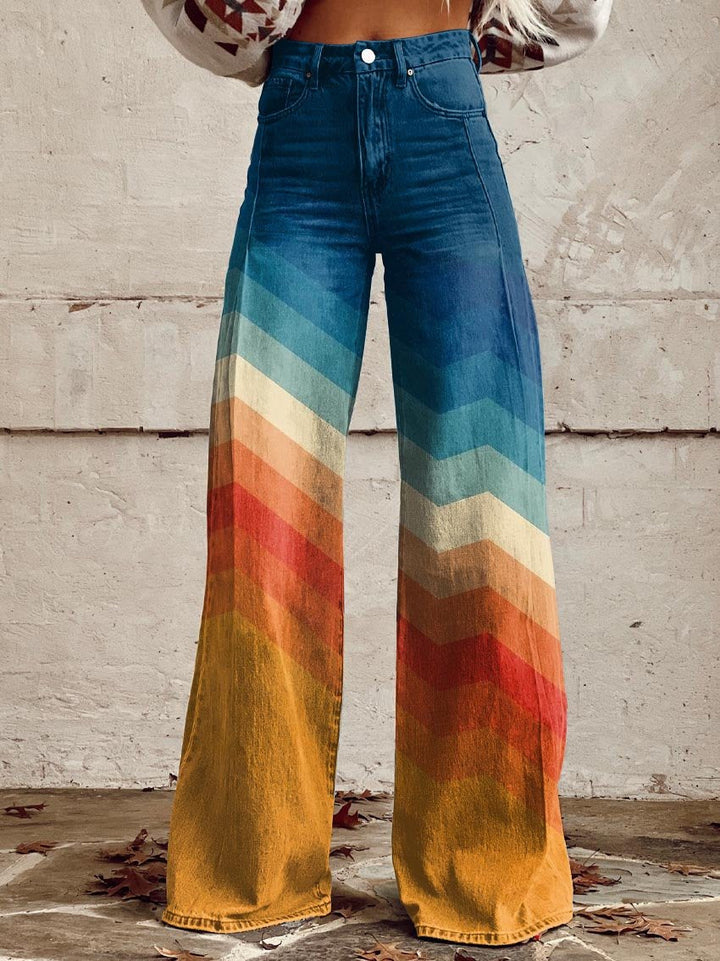 Lola Vintage Dusk™ | Sunset Chevron Wide Pants