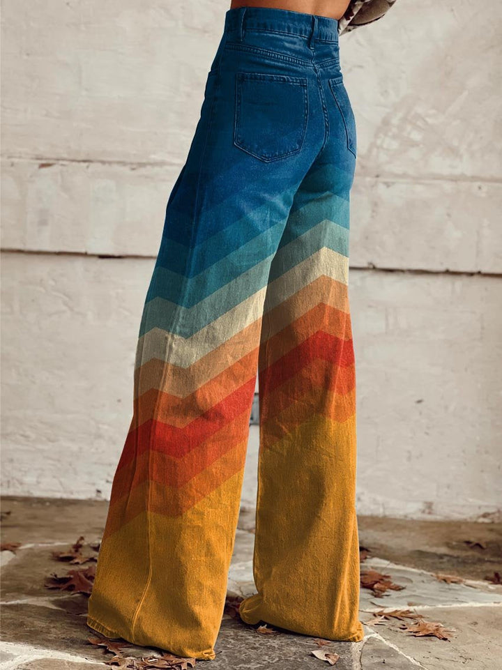 Lola Vintage Dusk™ | Sunset Chevron Wide Pants