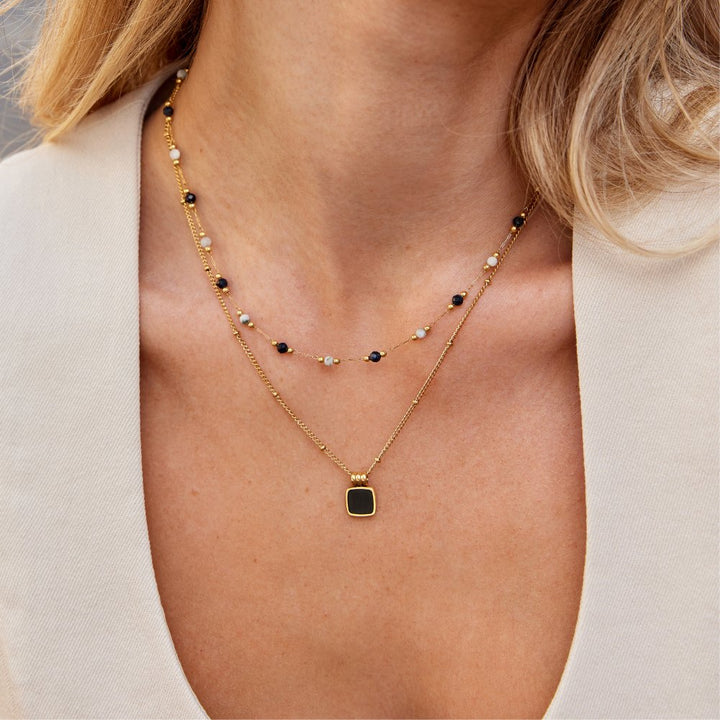 Layered Stone Necklace