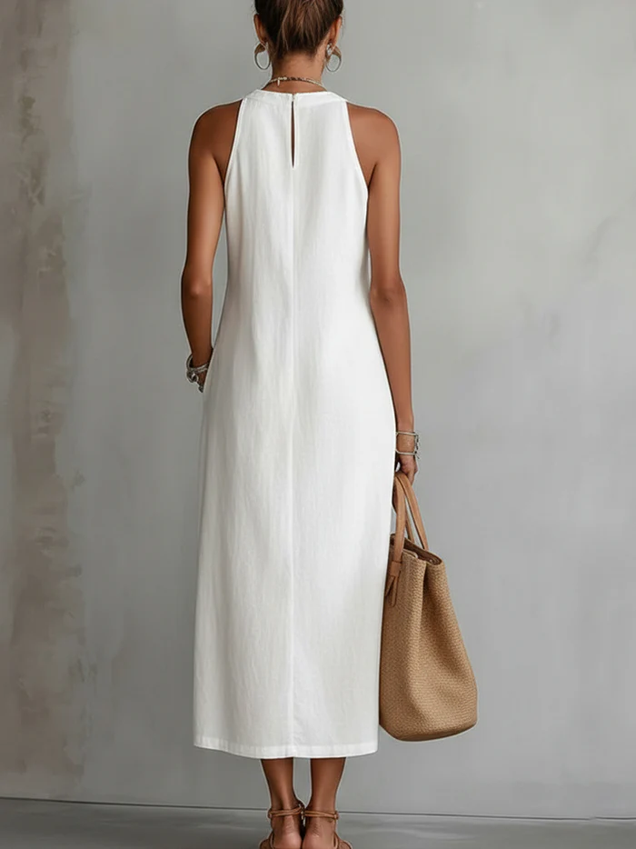 Amelia Whitmore™ | Natural Linen Dress
