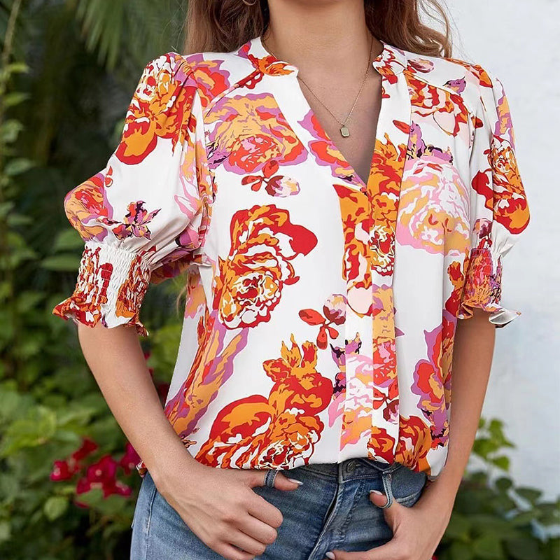 Sylvie Langford™ | Relaxed Floral Summer Blouse