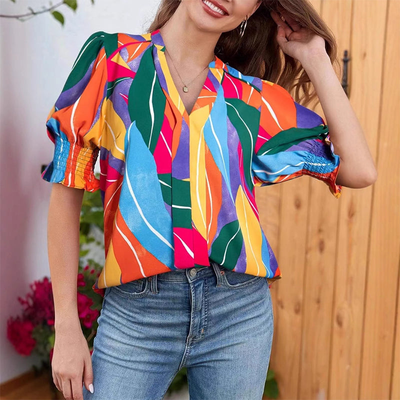 Sylvie Langford™ | Relaxed Floral Summer Blouse
